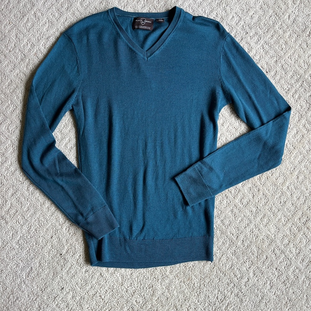 Black Brown 1826 Teal Merino Wool Knit